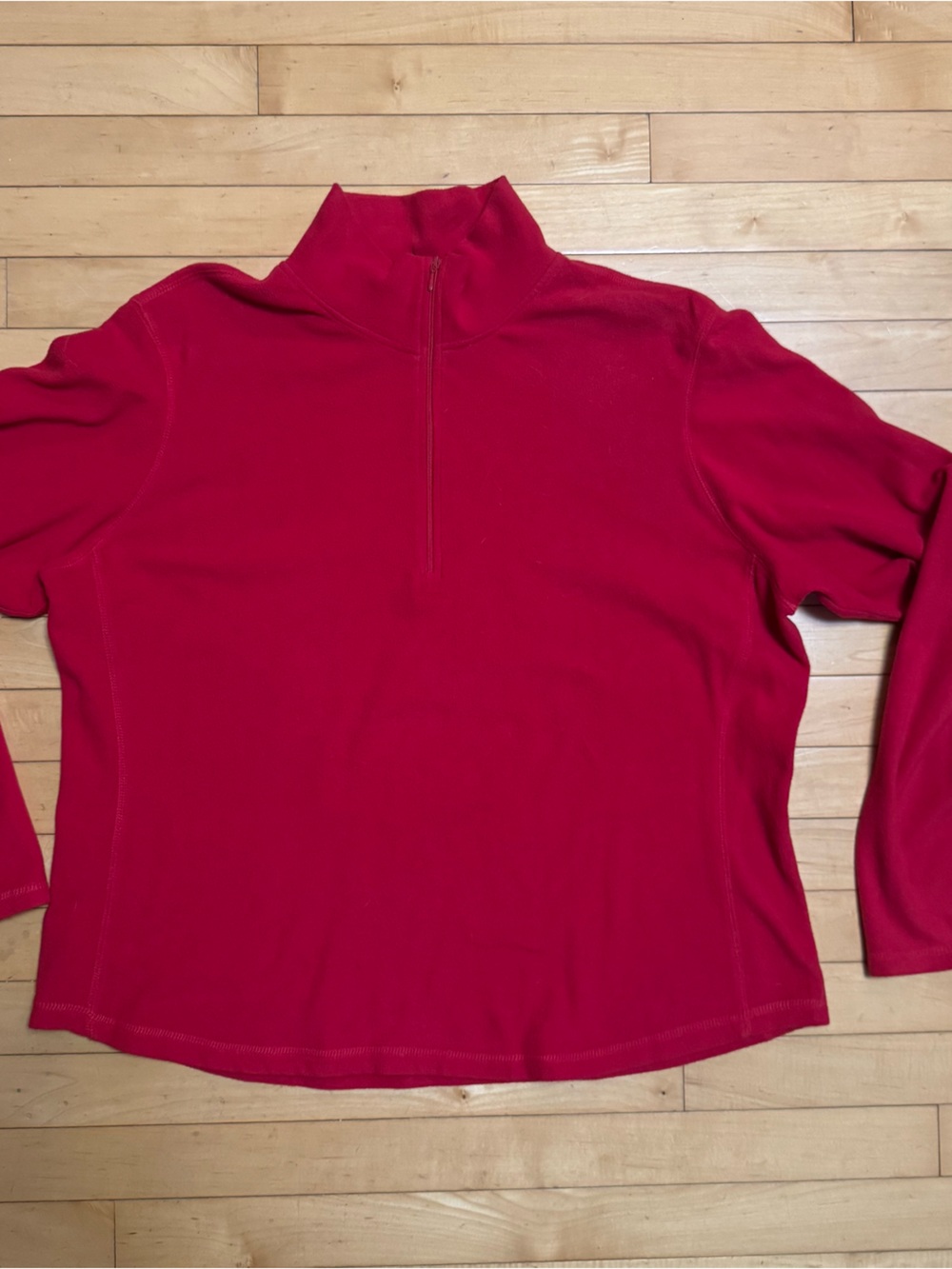 Gap Stretch red quarter zip fleece sweatshirt fleece gently used XXL womens